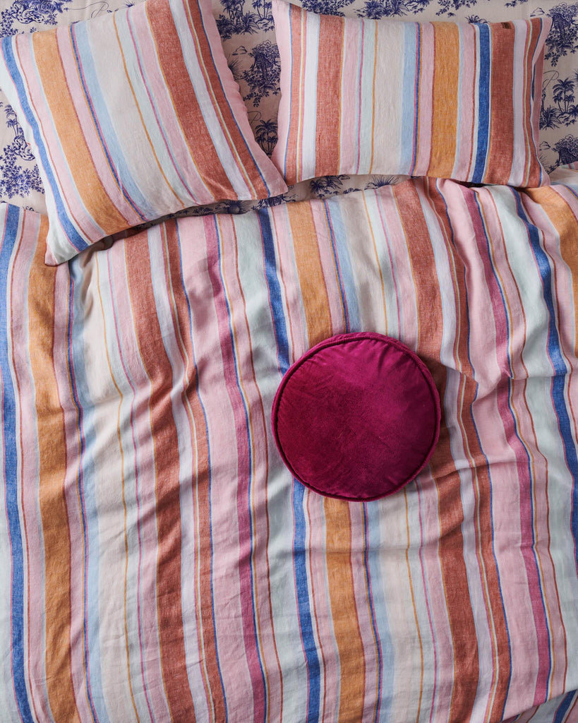 Jaipur Stripe Linen European Pillowcases 2Pce Set