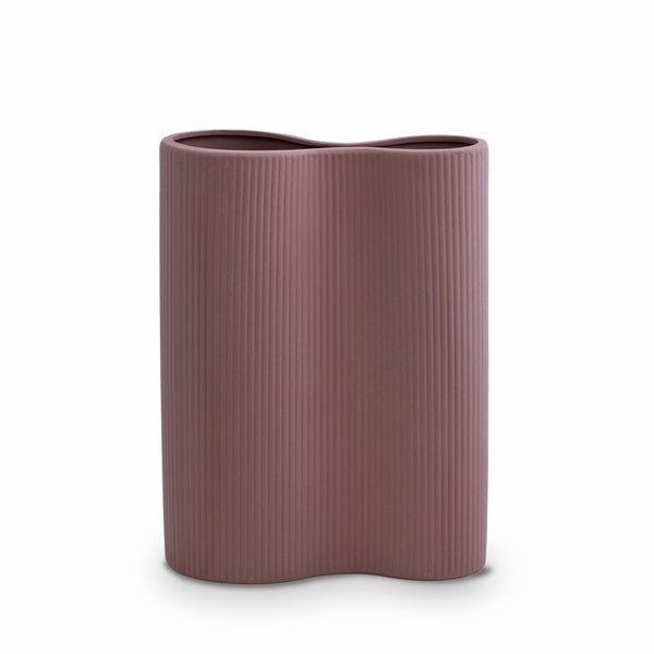 Ribbed Infinity Vase Plum- Med
