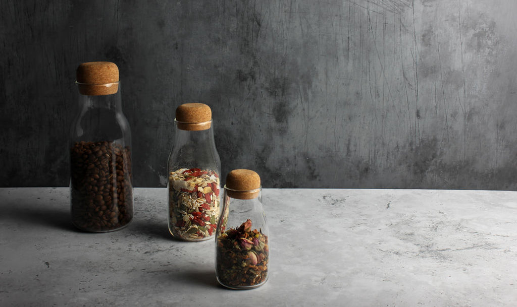 Borosilicate Glass Jar/ Bottle with Cork Lid 300ml