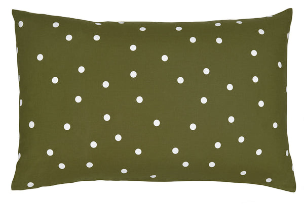 Olive Linen Spot Pillowcase Set/2