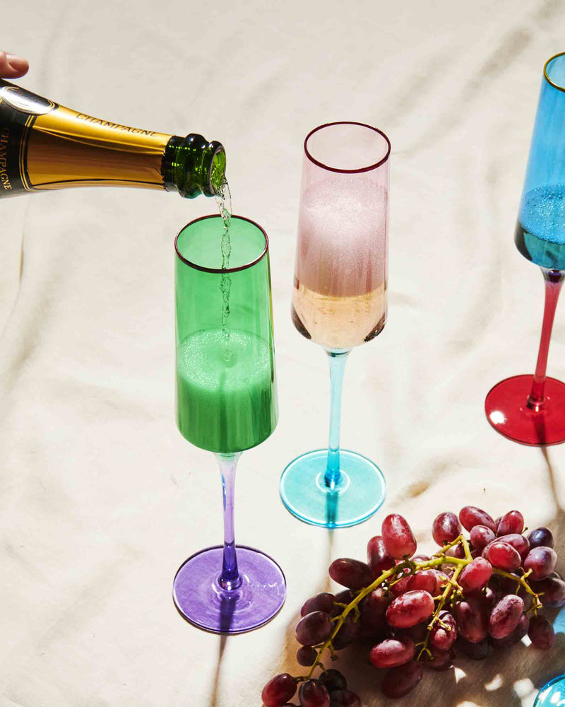 Jaded Champagne Glass 2Pce Set