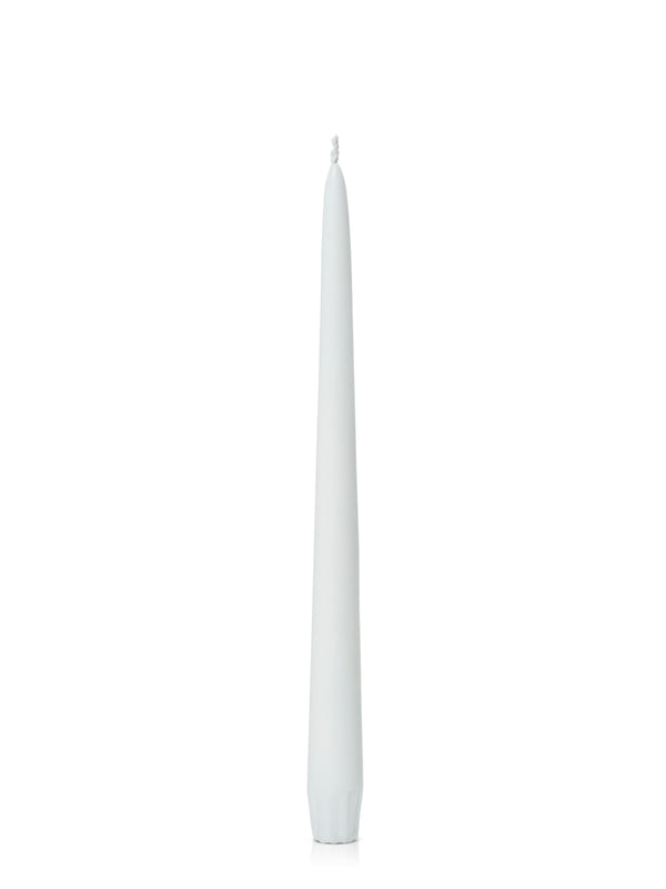 25cm Taper Dinner Candles - White