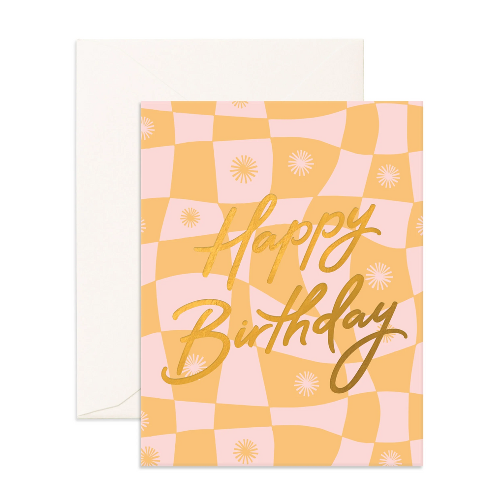 Happy Birthday Warp Greeting Card