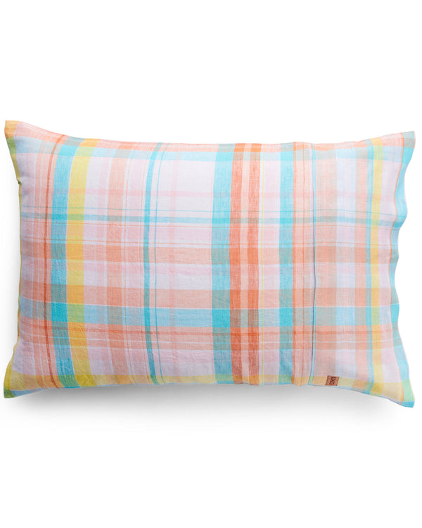 Paradise Tartan Linen Pillowcases - 2Pce Set