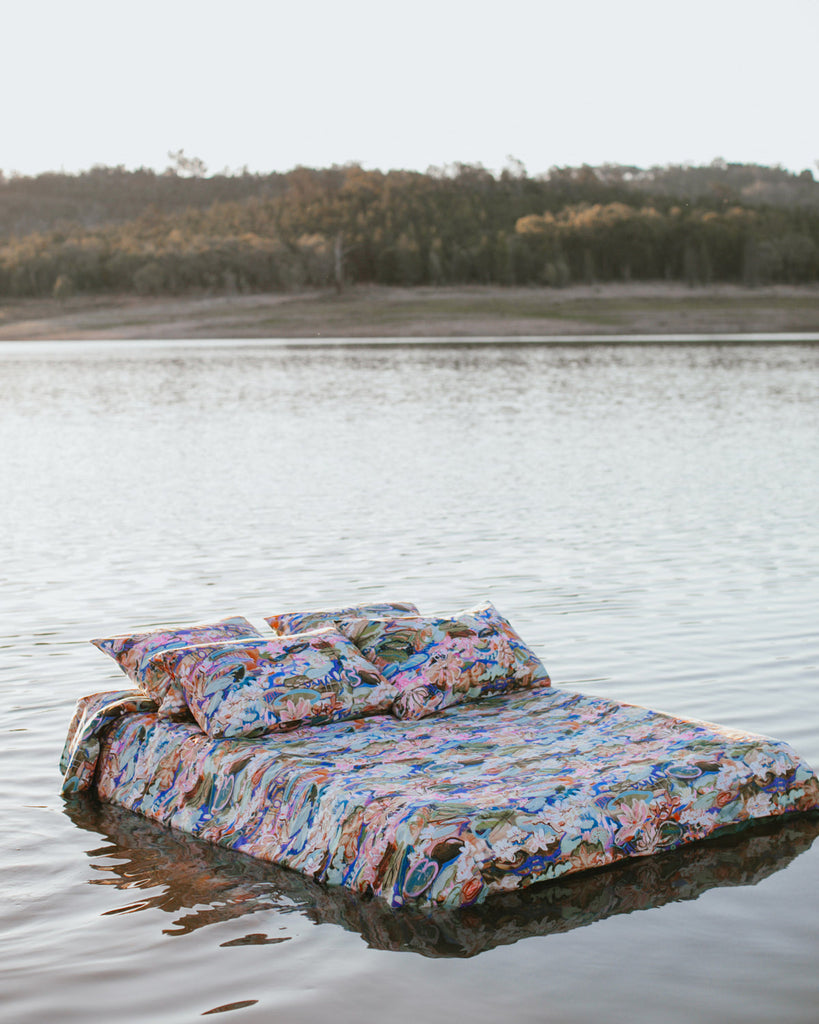 Kip & Co X Kez Brett Waterlily Waterway Pillowcase Set/2