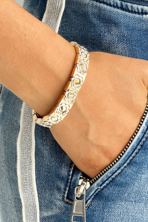 Daisy Chain Bracelet - Silver/ Gold