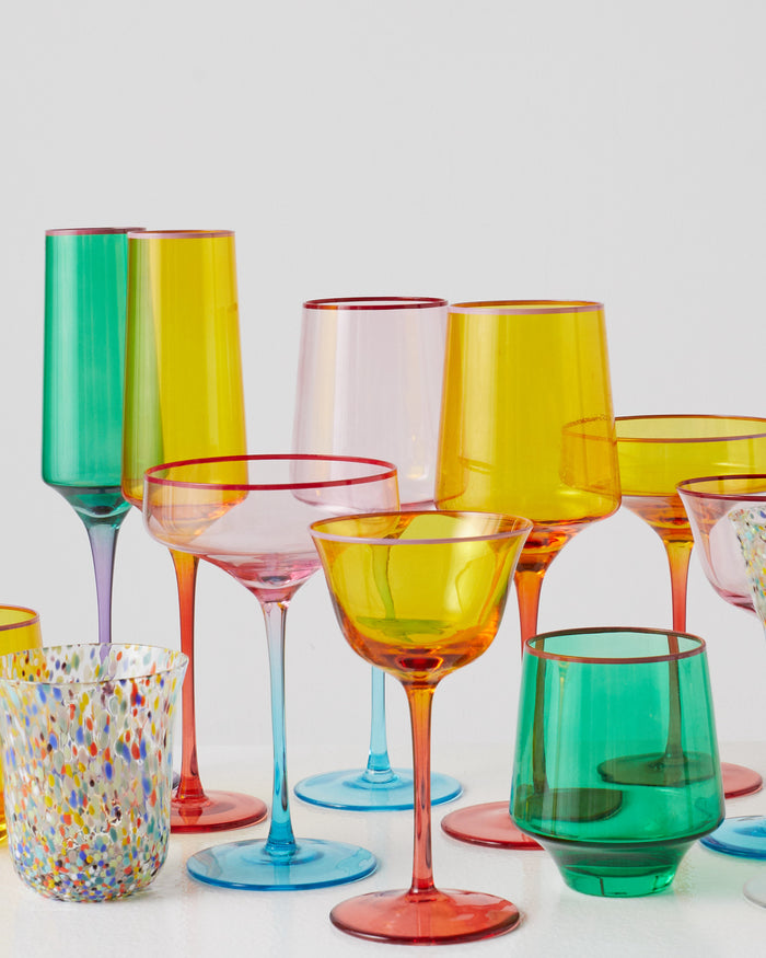 Tropical Punch Champagne Glass 2Pce Set