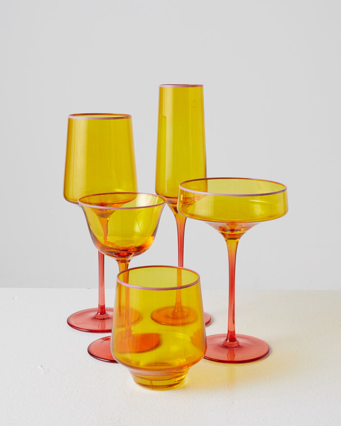 Tropical Punch Champagne Glass 2Pce Set