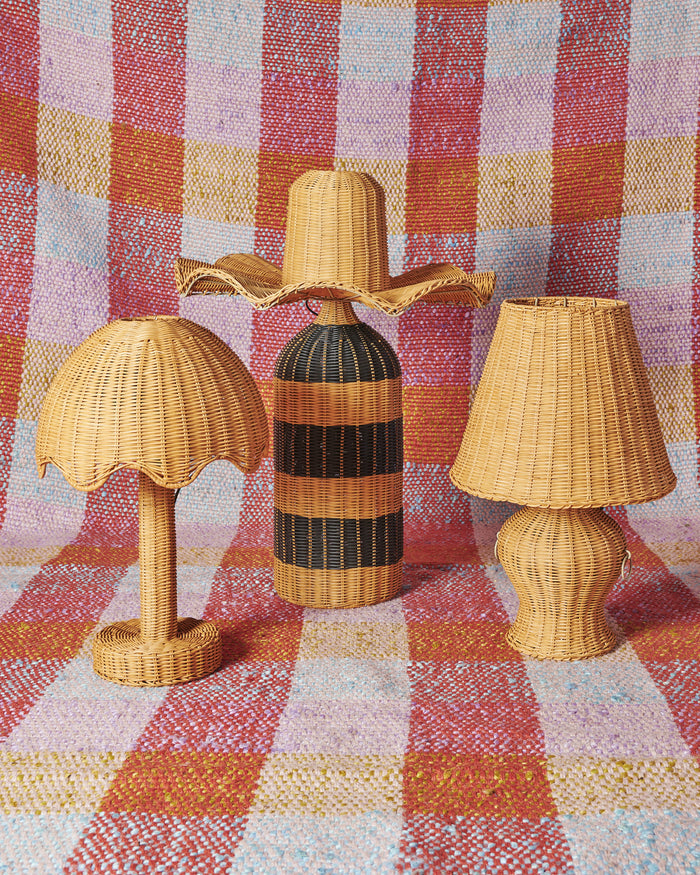 Charlie's Stripes Rattan Lamp One Size