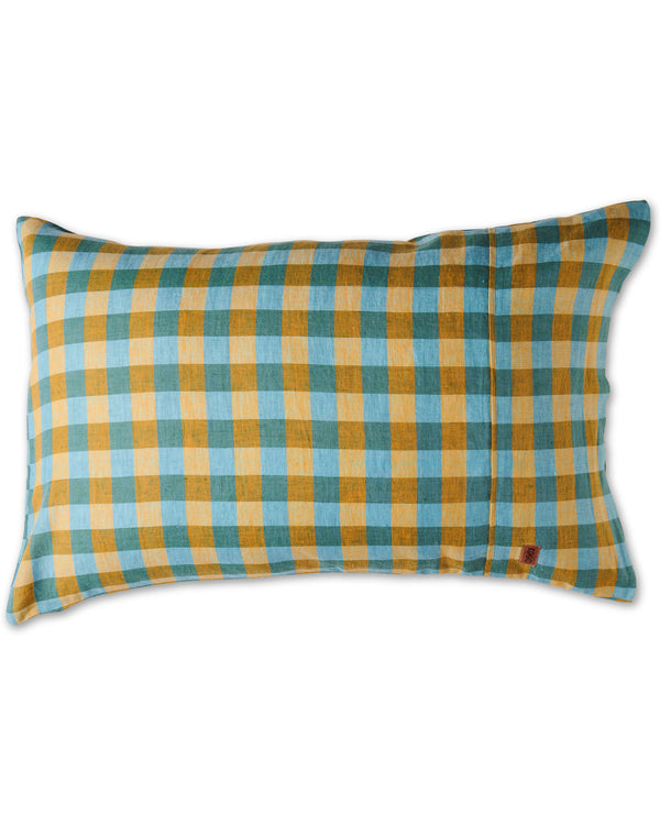Marigold Tartan Linen Pillowcases 2Pce Set