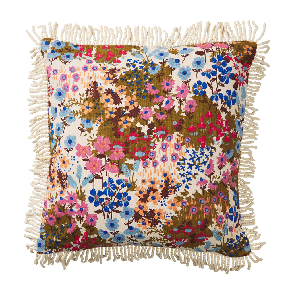 Aisha Fringe Cushion Ginger - Feather Insert