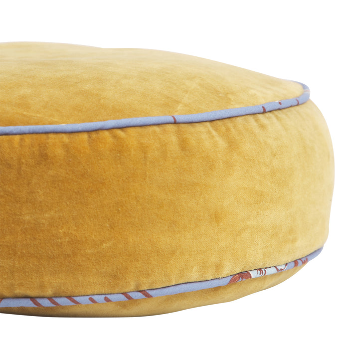 Castilo Round Velvet Cushion Ginger - Feather Insert