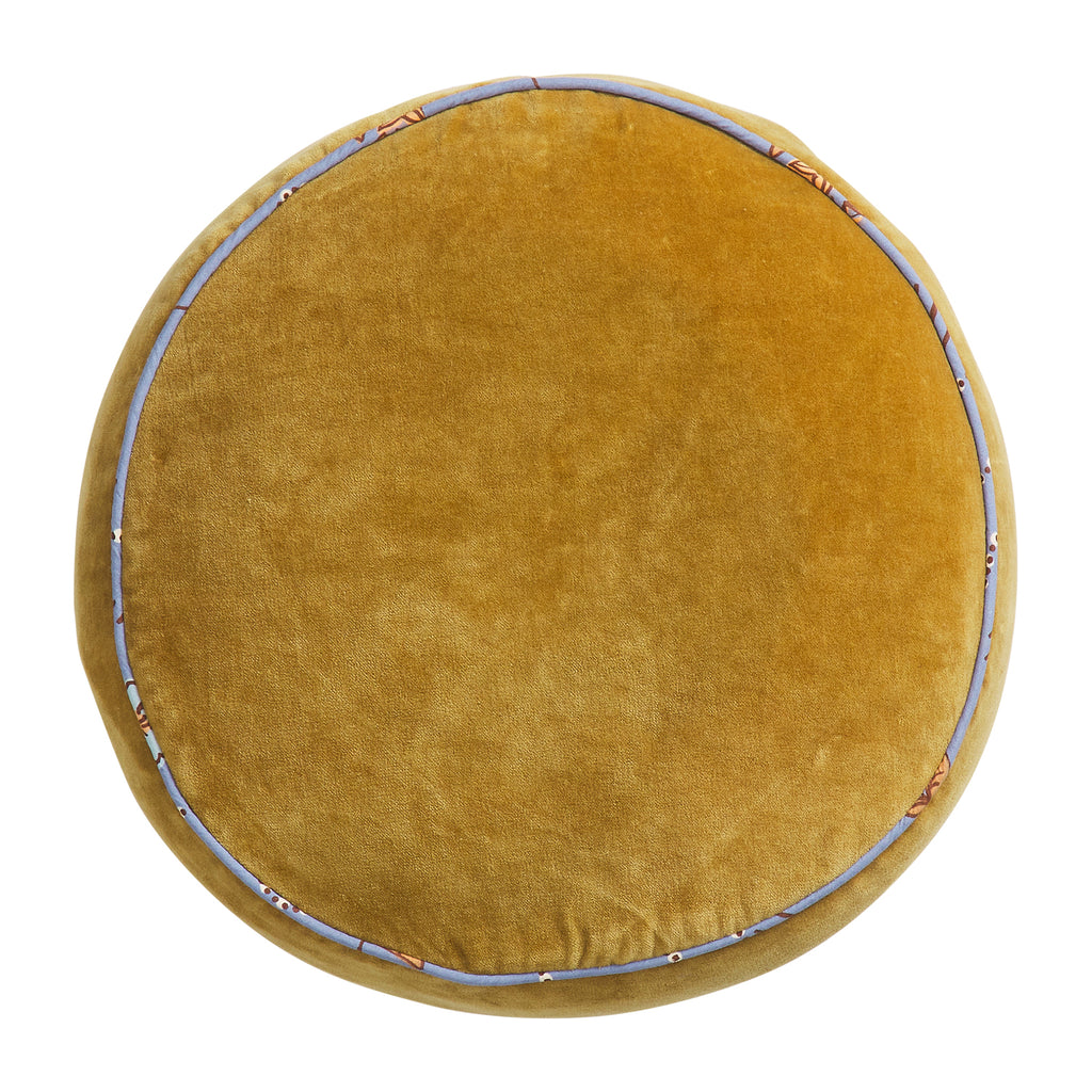 Castilo Round Velvet Cushion Ginger - Feather Insert