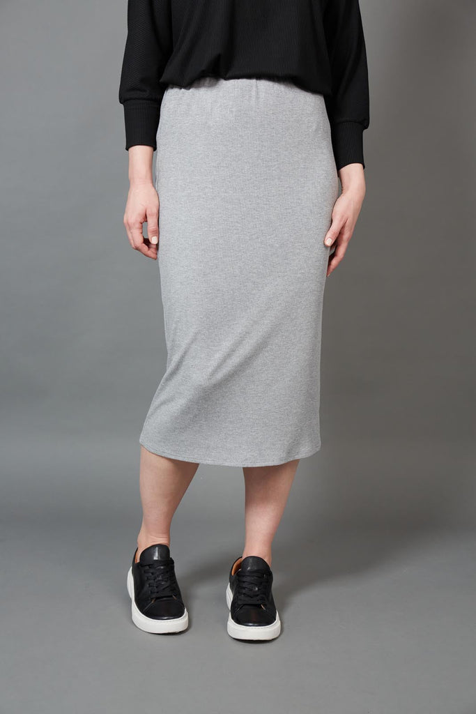 Jersey pencil outlet skirt gray