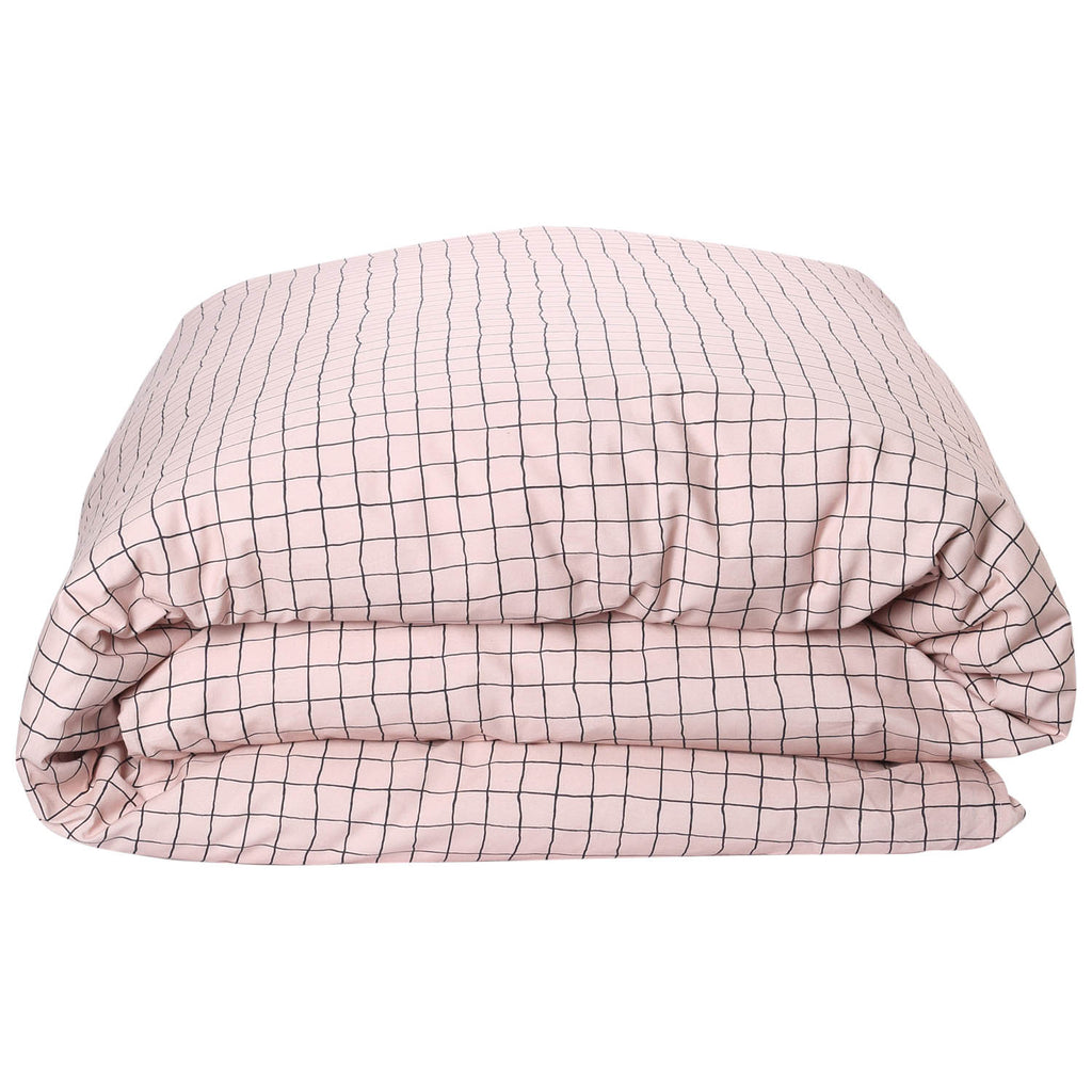 Check 1,2 Cotton Quilt Cover- Queen