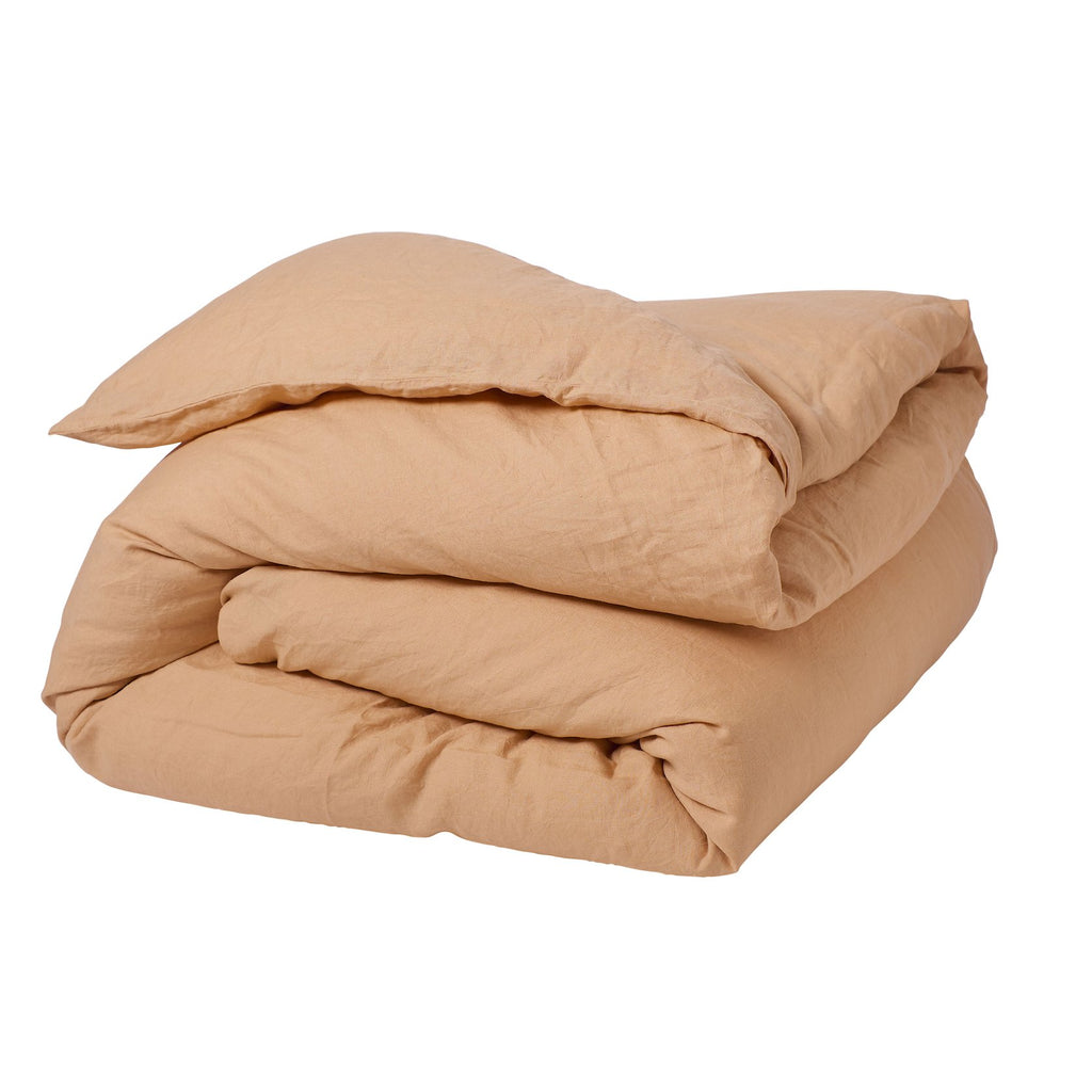 Linen Quilt Cover- Cashew