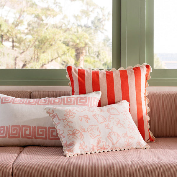 Stripe Red Pink Cushion 60cm