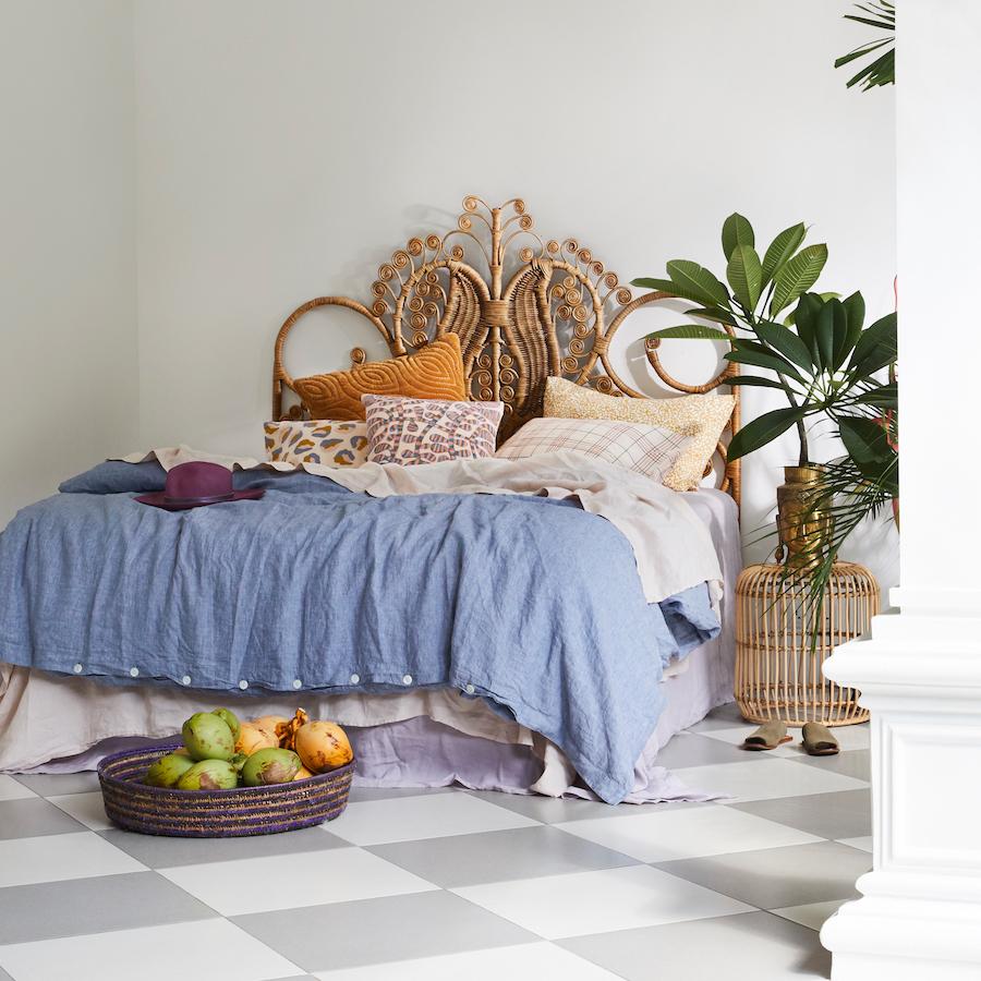 Linen Quilt Cover Chambray King