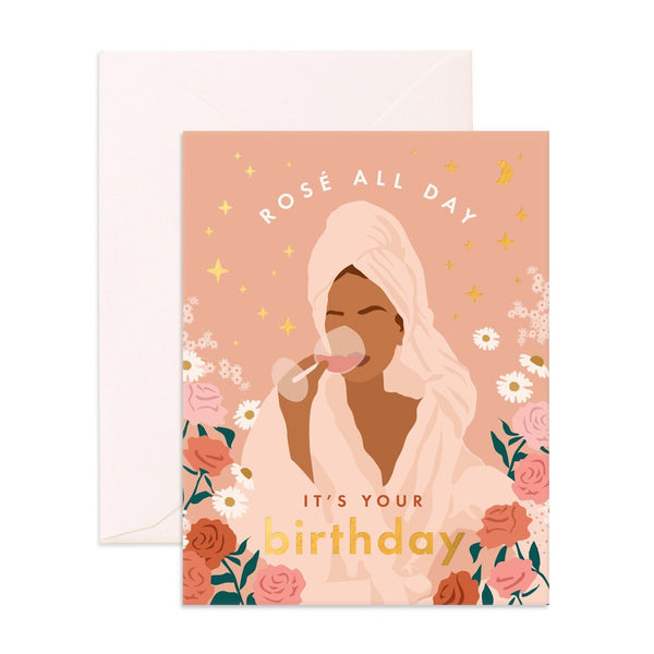 Rosé All Day Greeting Card