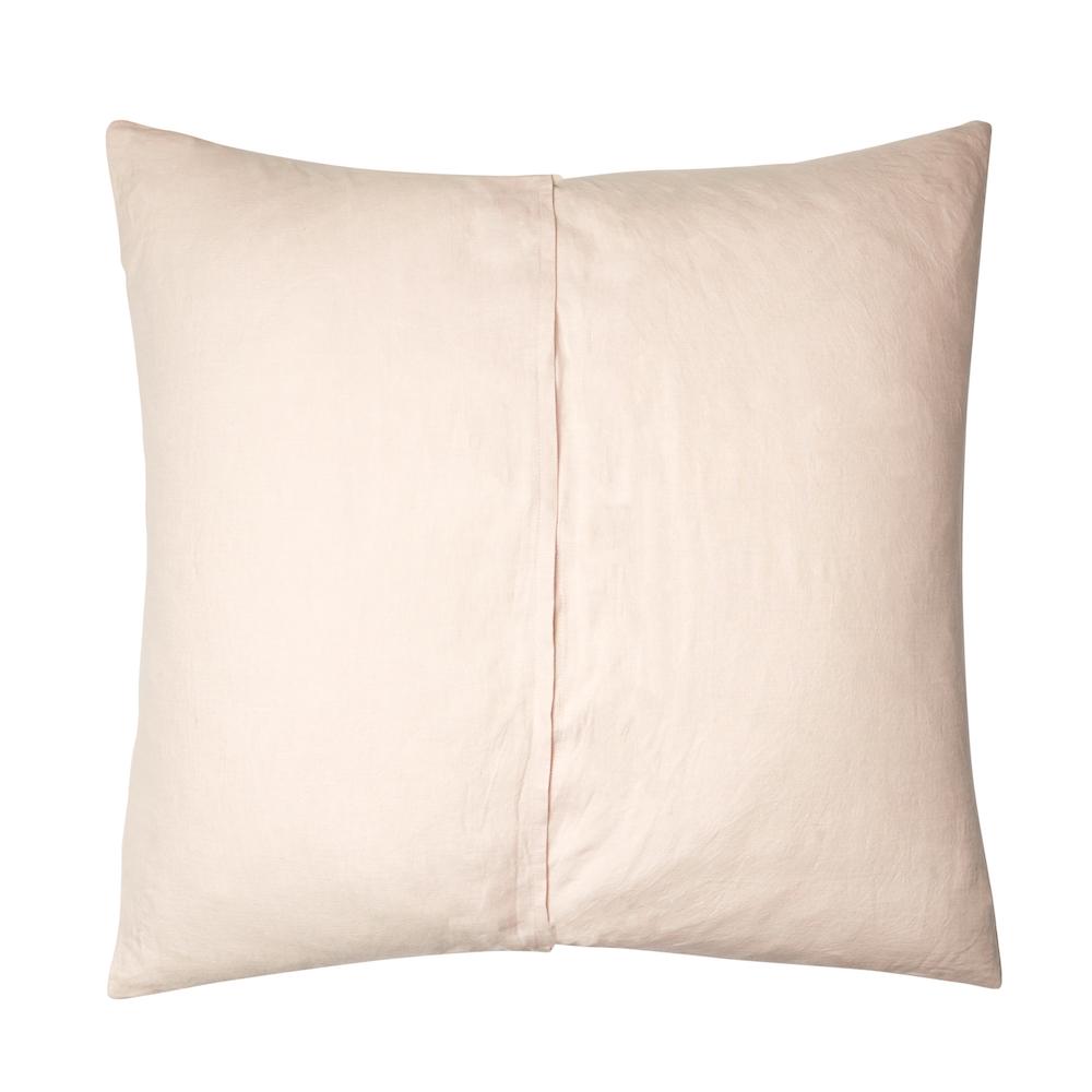 Linen Euro Pillowcase Set 2.  Blush