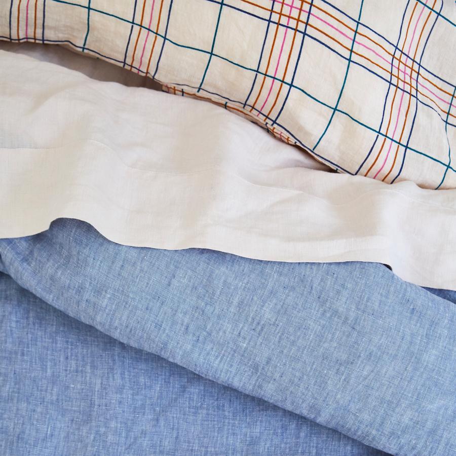 Linen Flat Sheet Blush