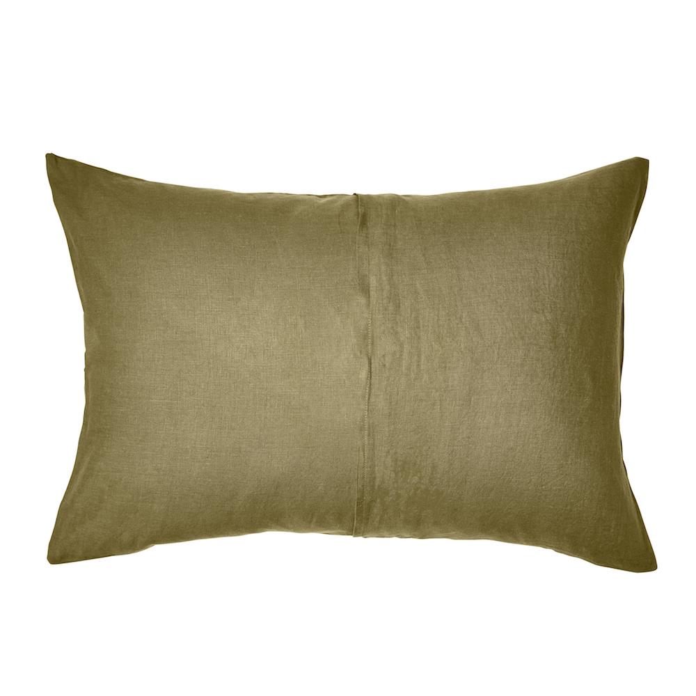 Linen Standard Pillowcase Set 2- Moss