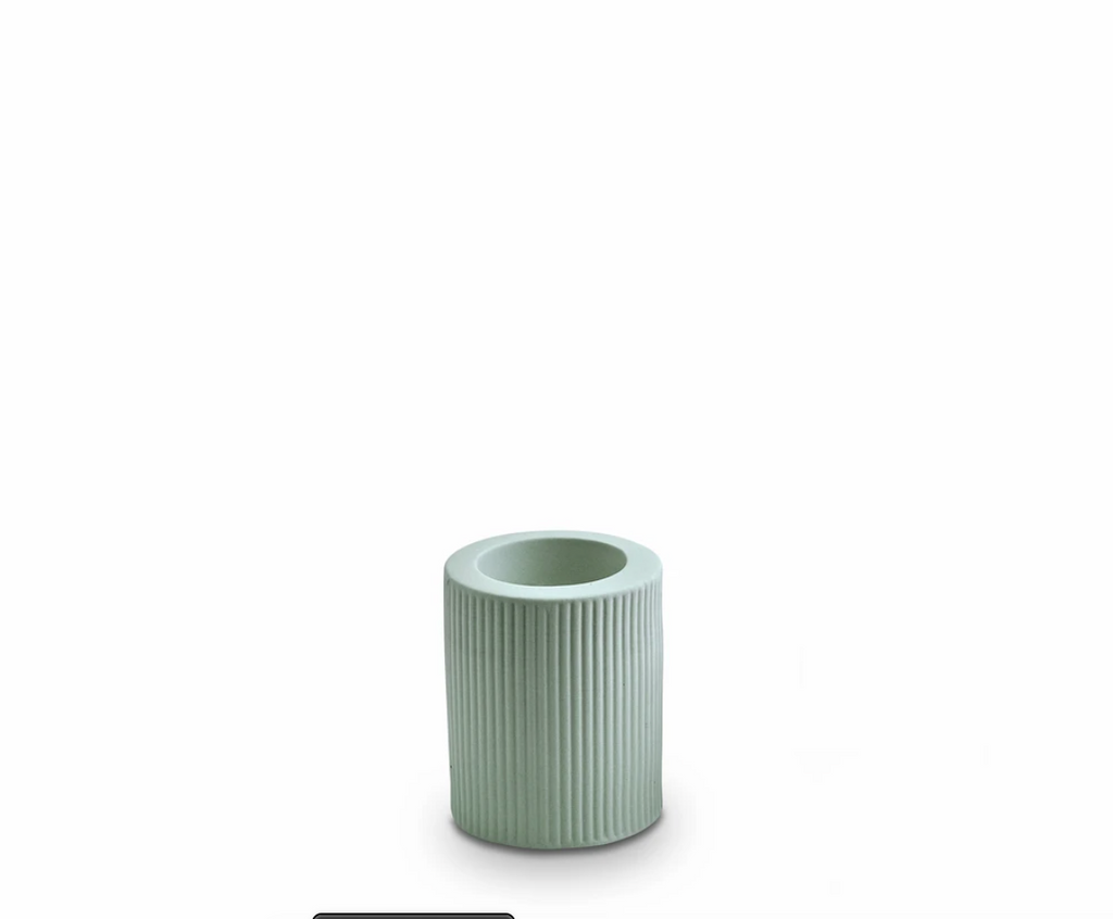 Ribbed Infinity Candle Holder Blue Med (RCHBM)