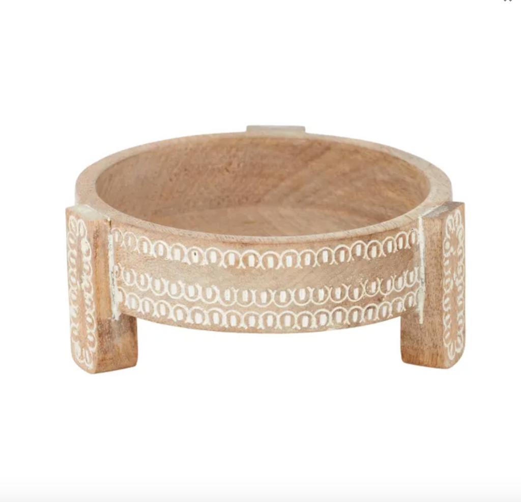 Tiare Wood Footed Tray