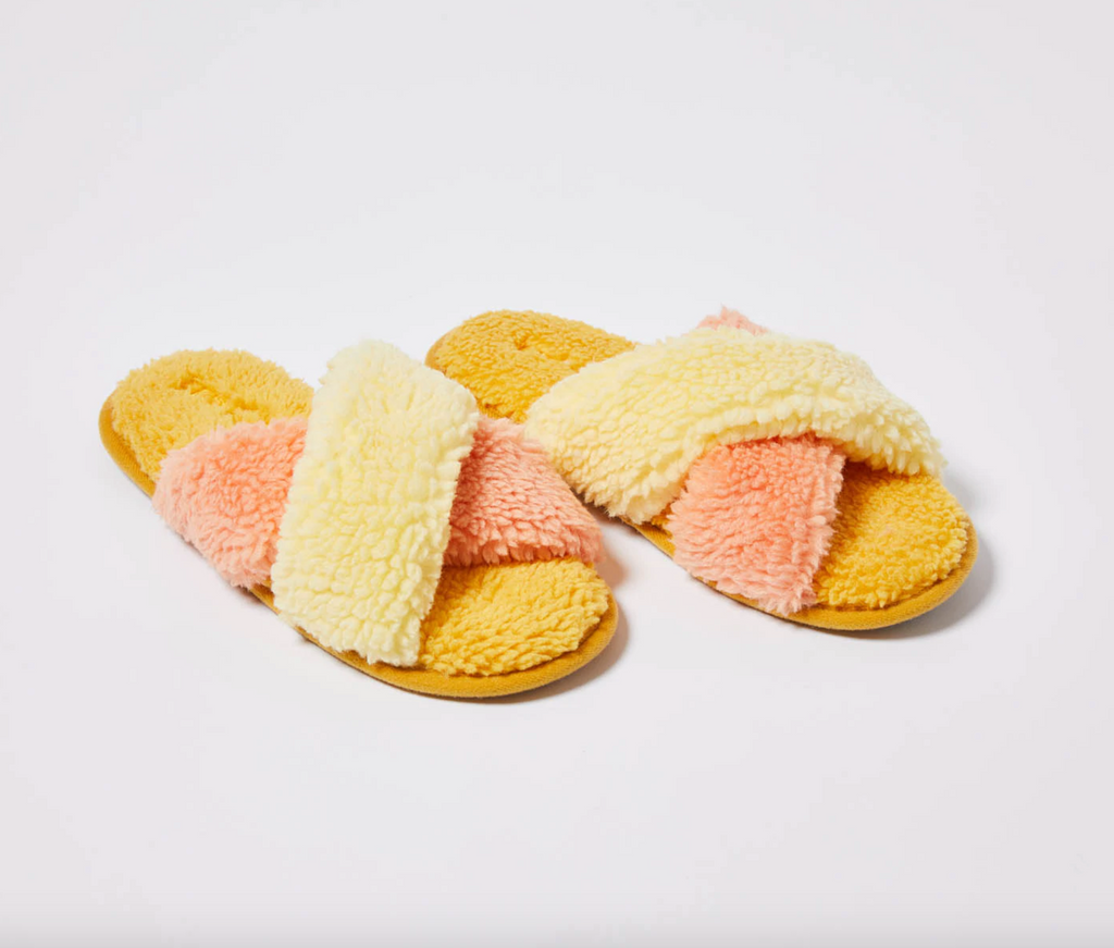 Peaches and Pineapples Boucle Slippers