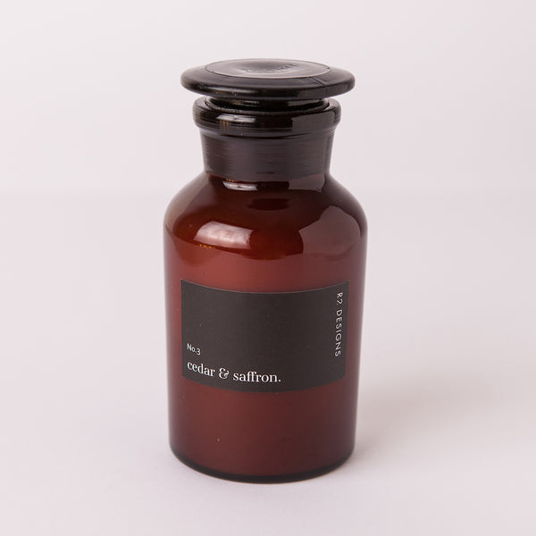 Amber Lab Jar - Cedar & Saffron