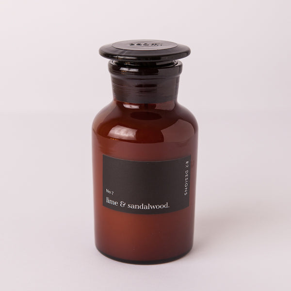 Amber Lab Jar - Lime & Sandalwood