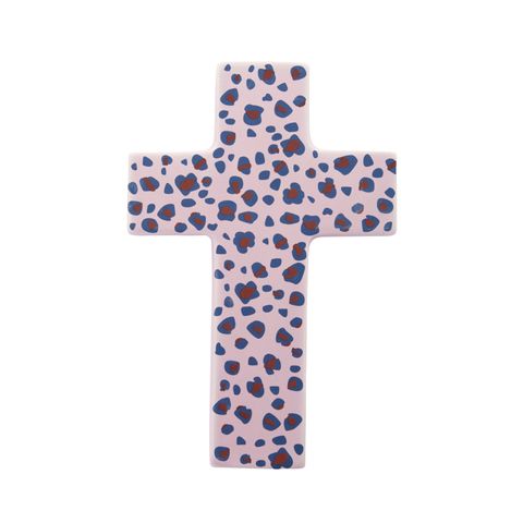 Leopard Ceramic Cross