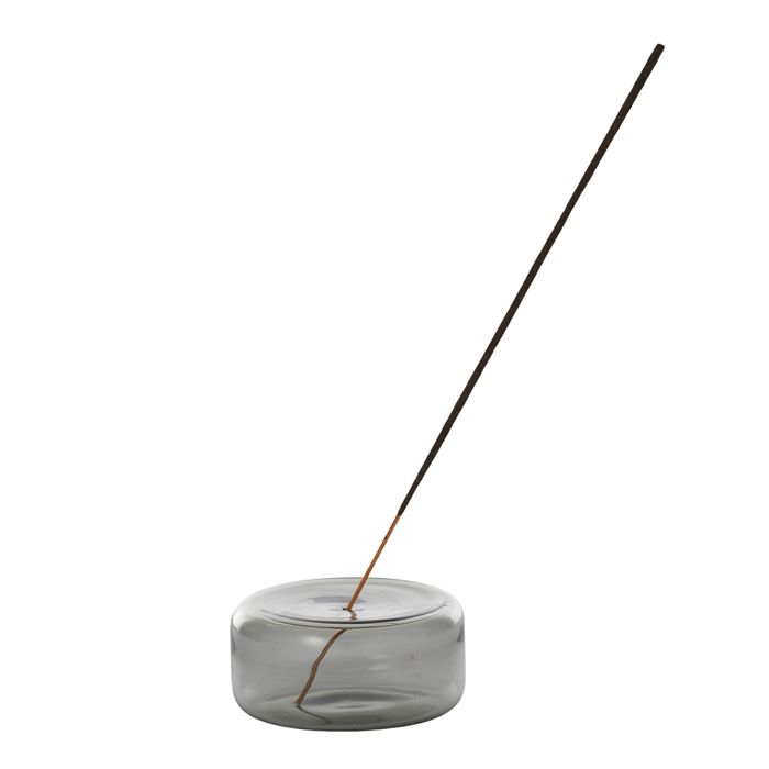 Aurelie Glass Incense Holder - Grey