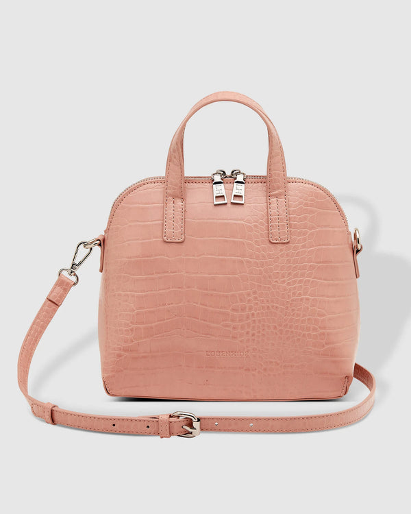 Baby Candice Croc Top Handle Bag - Pale Pink