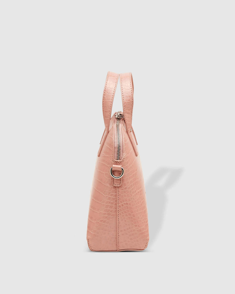 Baby Candice Croc Top Handle Bag - Pale Pink