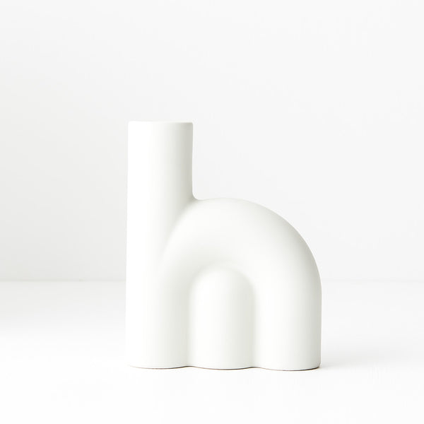 Candle Holder Herio - White