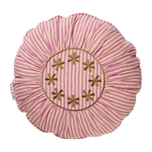 Gilly Gathered Cushion - Orchid