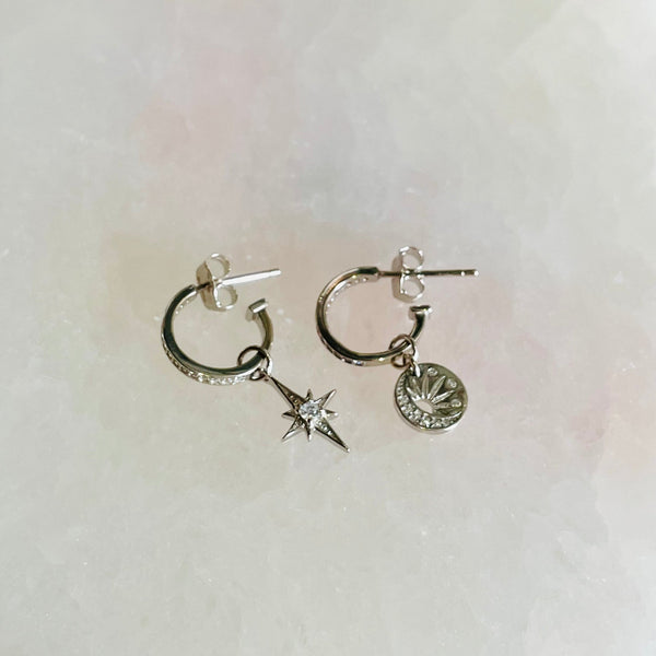Lucky Star Earrings in Silver
