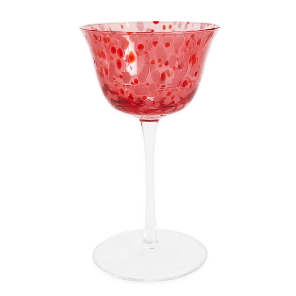 Sweetheart Speckle Coupe Glass Set 2Pce Set