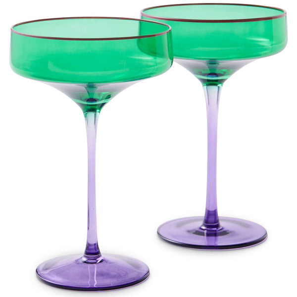 Jaded Coupe Glass 2Pce Set