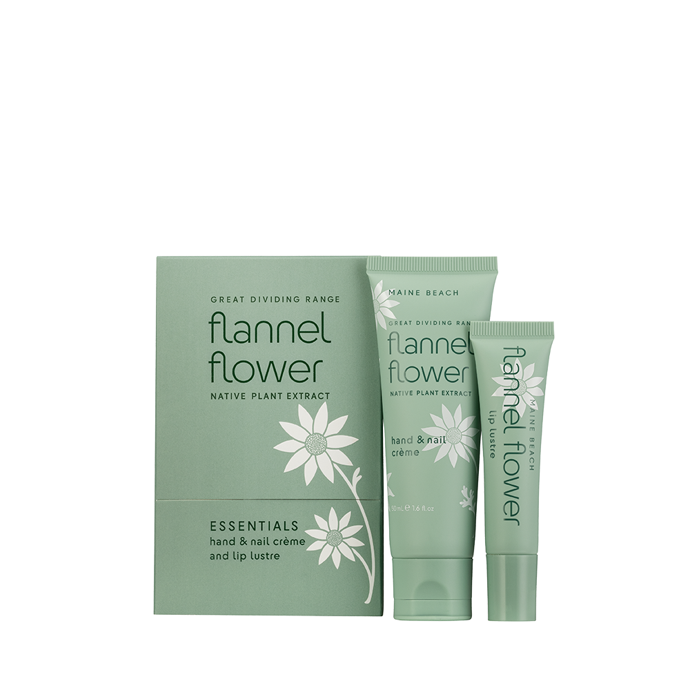 Flannel Flower Essentials Pack. Lip Balm & Hand Cream 50ml