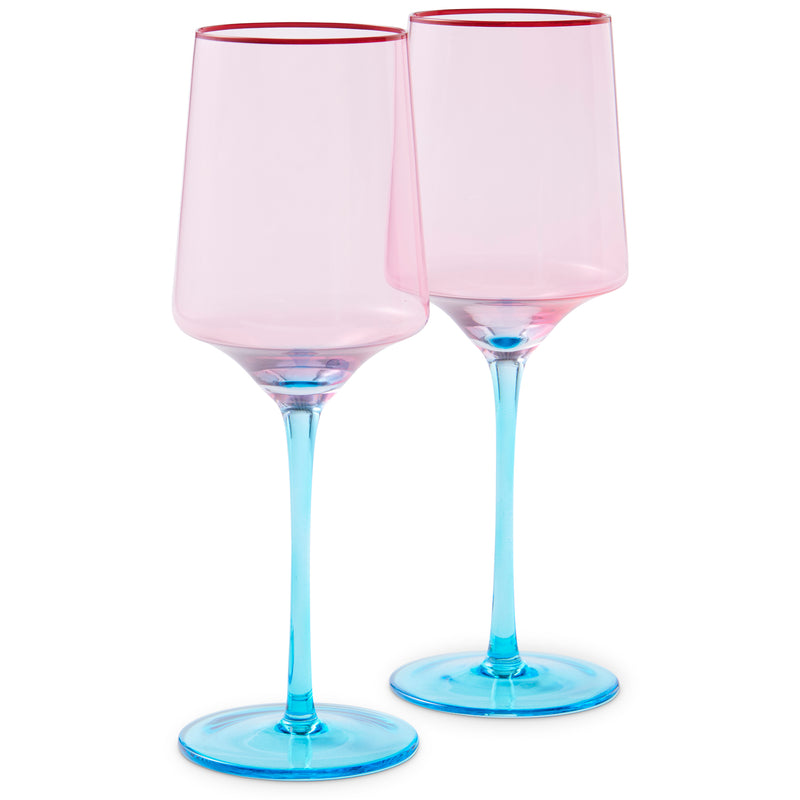 Rose With A Twist Vino Glass 2Pce Set